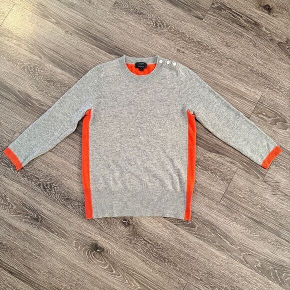 J. Crew Wool Cashmere Blend Elbow Patch Sweater - Picture 1 of 9